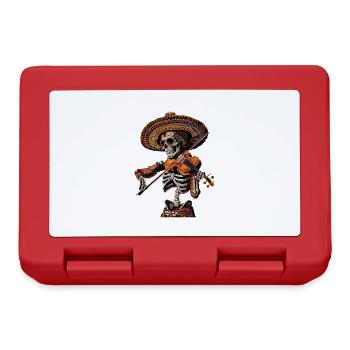 Squelette de violon mexicain - Boîte à goûter - rouge - Devant