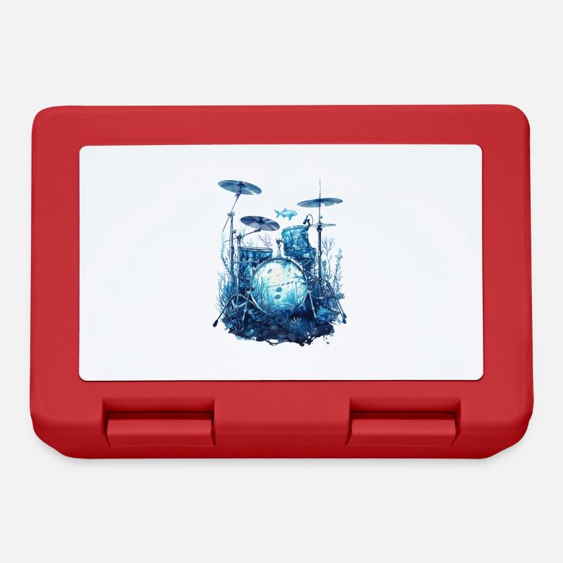 Fisch Trommeln - Brotdose - Rot
