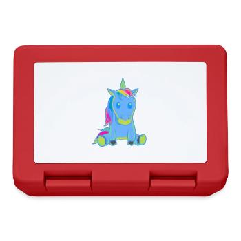 Einhorn Einhörner Baby Kleinkind Kleinkinder Fabel - Brotdose - Rot - Vorne