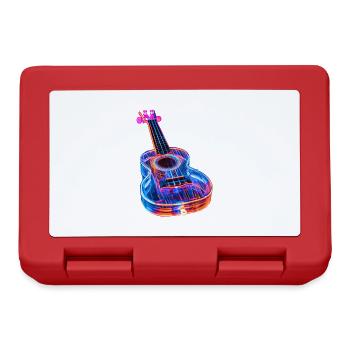 Ukulele - Brotdose - Rot - Vorne