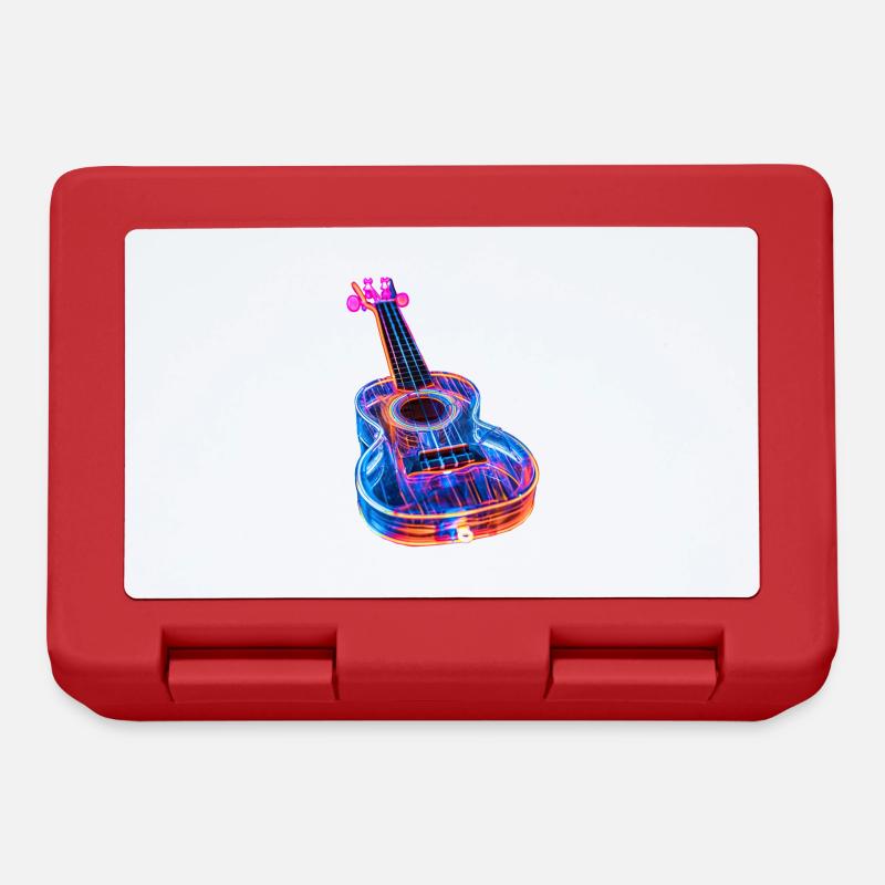 Ukulele - Brotdose - Rot