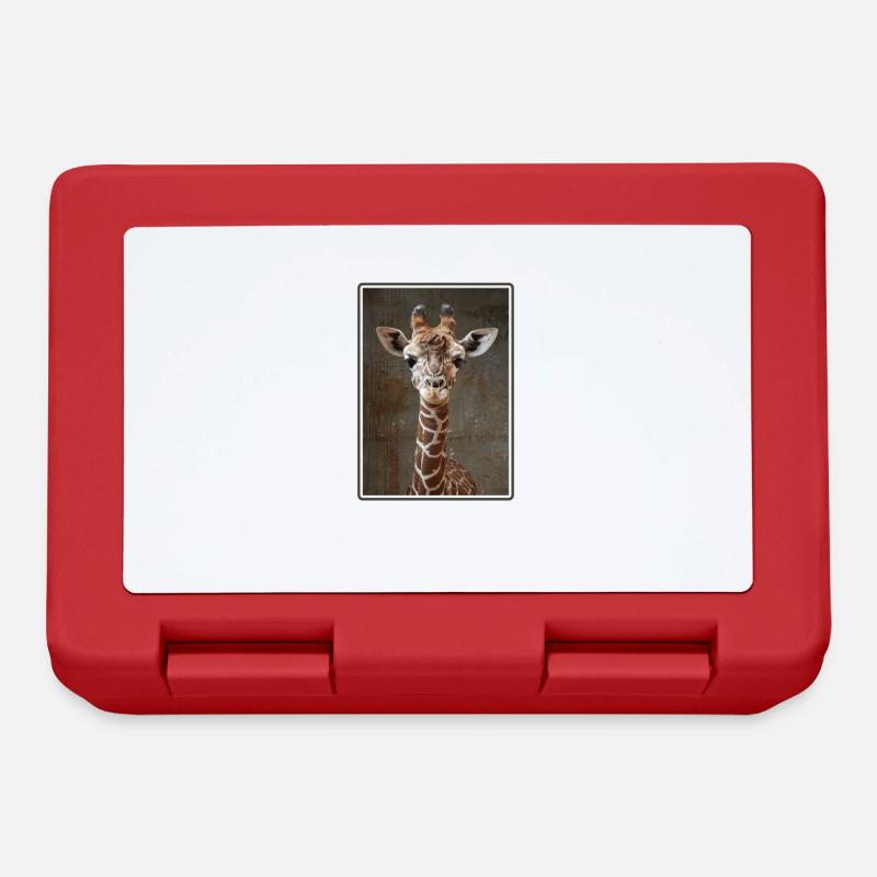 Giraffen Giraffe - Brotdose - Rot