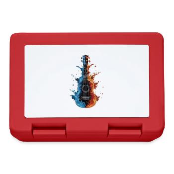 Ukulele - Brotdose - Rot - Vorne