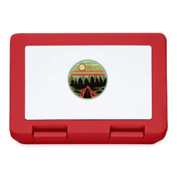 Retro Vintage Nature Lover 80s 90s Fir - Lunchbox - red - Front