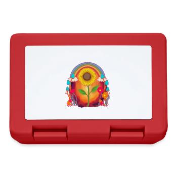 Rainbow Sun Sunflower Garden Summer Nature - Lunchbox - red - Front