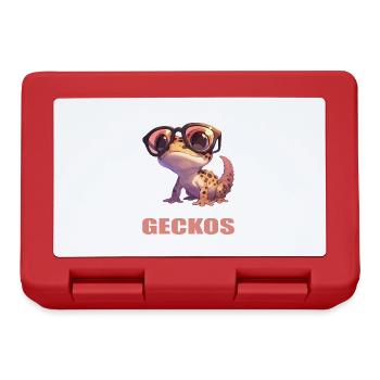 Geckos Gecko - Brotdose - Rot - Vorne