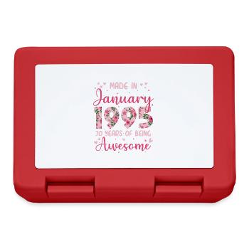 Januar 1995 30-jähriges Jubiläum der Frauen - Brotdose - Rot - Vorne
