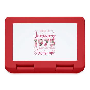 January 1975 Women's 50th Anniversary - Lunchbox - red - Front