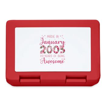 Januar 2005 20. Geburtstag der Mädchen - Brotdose - Rot - Vorne