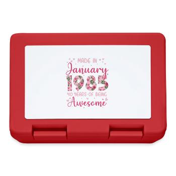 Januar 1985 40-jähriges Jubiläum der Frauen - Brotdose - Rot - Vorne