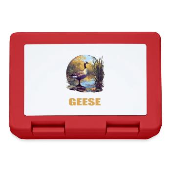 geese goose - Lunchbox - red - Front