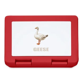 geese goose - Lunchbox - red - Front