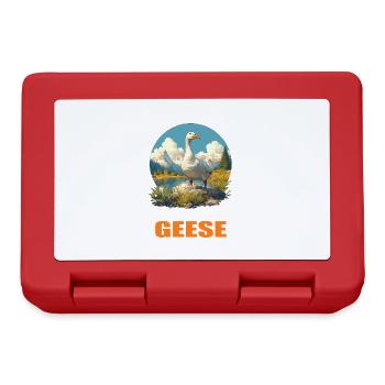 geese goose - Lunchbox - red - Front