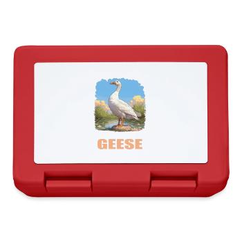 geese goose - Lunchbox - red - Front