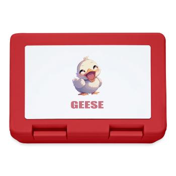 geese goose - Lunchbox - red - Front