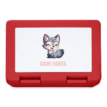 Gray foxes Gray fox - Lunchbox - red - Front