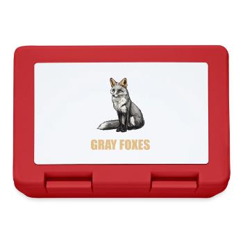 Gray Foxes Gray Fox - Lunchbox - red - Front