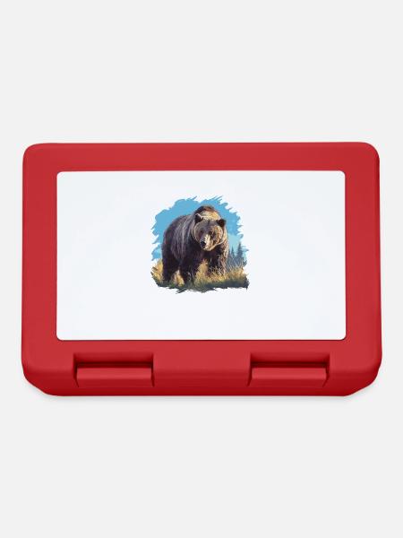 Grizzlis Ours grizzly - Boîte à goûter - rouge