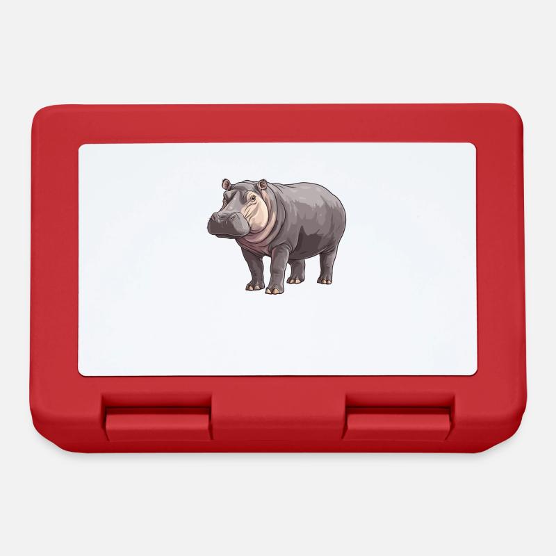 Hippopotame Hippopotame - Boîte à goûter - rouge