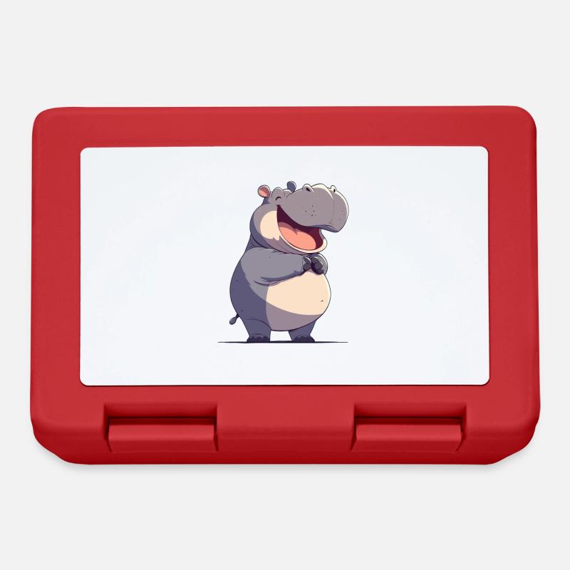 Hippopotame Hippopotame - Boîte à goûter - rouge