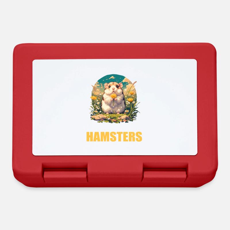 Hamster - Boîte à goûter - rouge