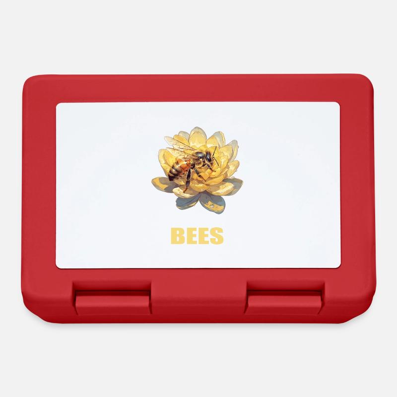 Bienen Biene - Brotdose - Rot