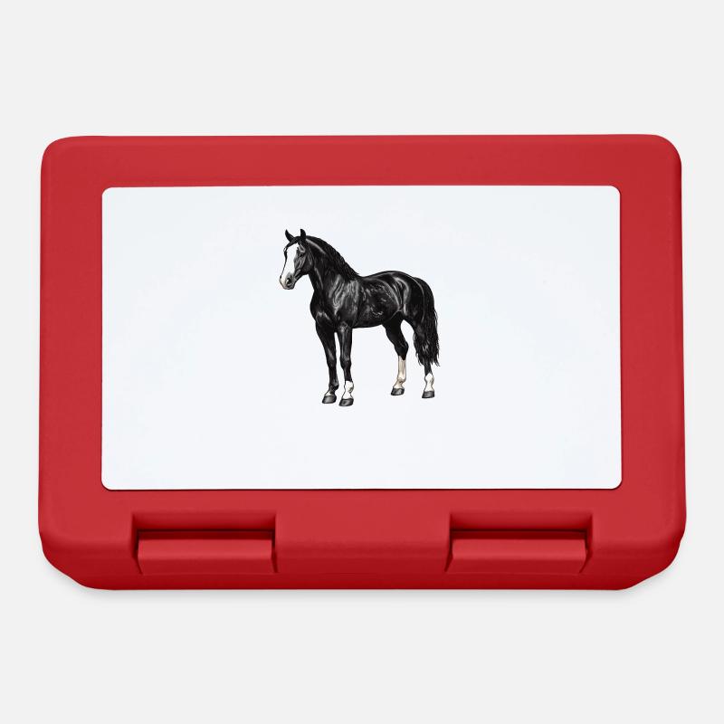 Chevaux Cheval - Boîte à goûter - rouge