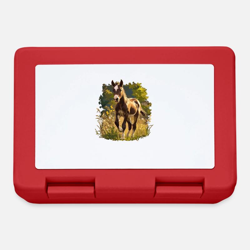 Chevaux Cheval - Boîte à goûter - rouge