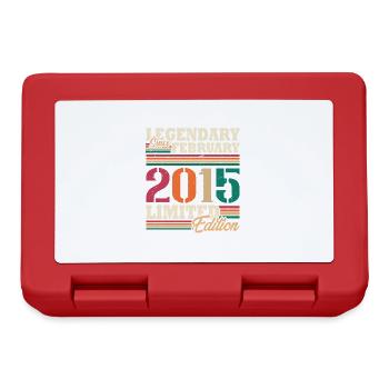 Vintage 2015 Février Cadeau Anniversaire Rétro - Boîte à goûter - rouge - Devant