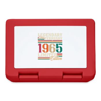 Vintage 1965 Février Cadeau Anniversaire Rétro - Boîte à goûter - rouge - Devant