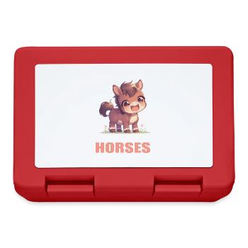 Horses Horse - Lunchbox - red - Front