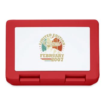 Original February 2007 Vintage Birthday Gift - Lunchbox - red - Front