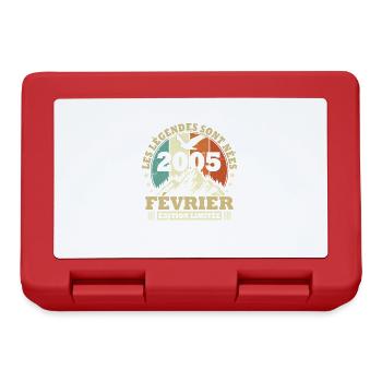 Vintage Février 2005 Cadeau Anniversaire Rétro - Brotdose - Rot - Vorne