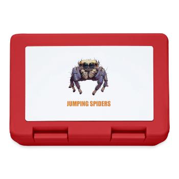 Jumping Spider Springspinnen Springspinne - Brotdose - Rot - Vorne