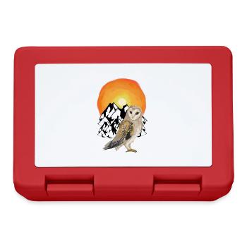 Hibou de montagne, Nature, Nature sauvage, Coucher de soleil - Boîte à goûter - rouge - Devant