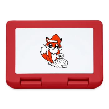 Fuchs Rotfuchs Weihnachtsmann Weihnachten Geschenk - Brotdose - Rot - Vorne