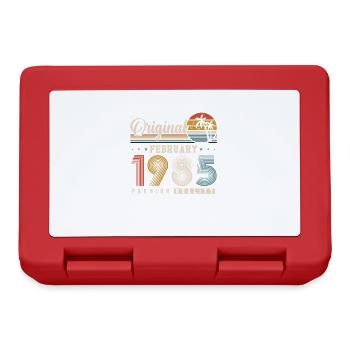 Original Février 1985 Vintage Rétro Anniversaire - Boîte à goûter - rouge - Devant