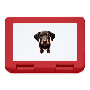 Dobermann - Brotdose - Rot - Vorne