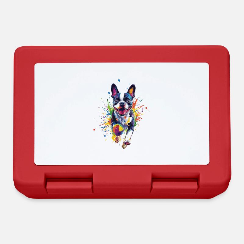 Boston Terrier - Brotdose - Rot