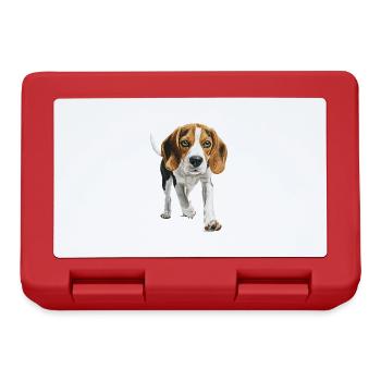 Beagle - Brotdose - Rot - Vorne