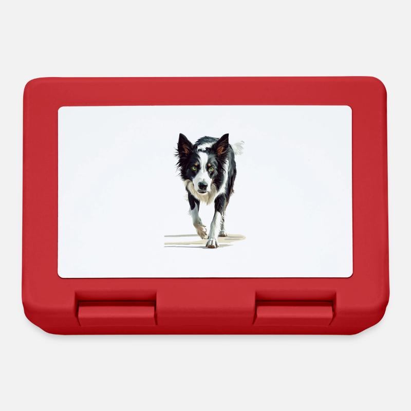 Border Collie - Brotdose - Rot
