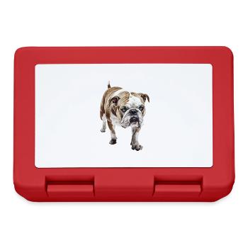 Bulldogge - Brotdose - Rot - Vorne