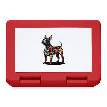Bullterrier - Brotdose - Rot - Vorne