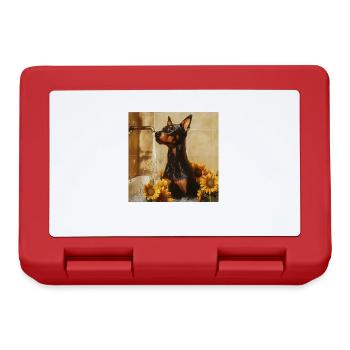 Dobermann - Brotdose - Rot - Vorne