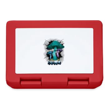Mystical Mushrooms Mushroom Forest Dwellers Nature - Lunchbox - red - Front