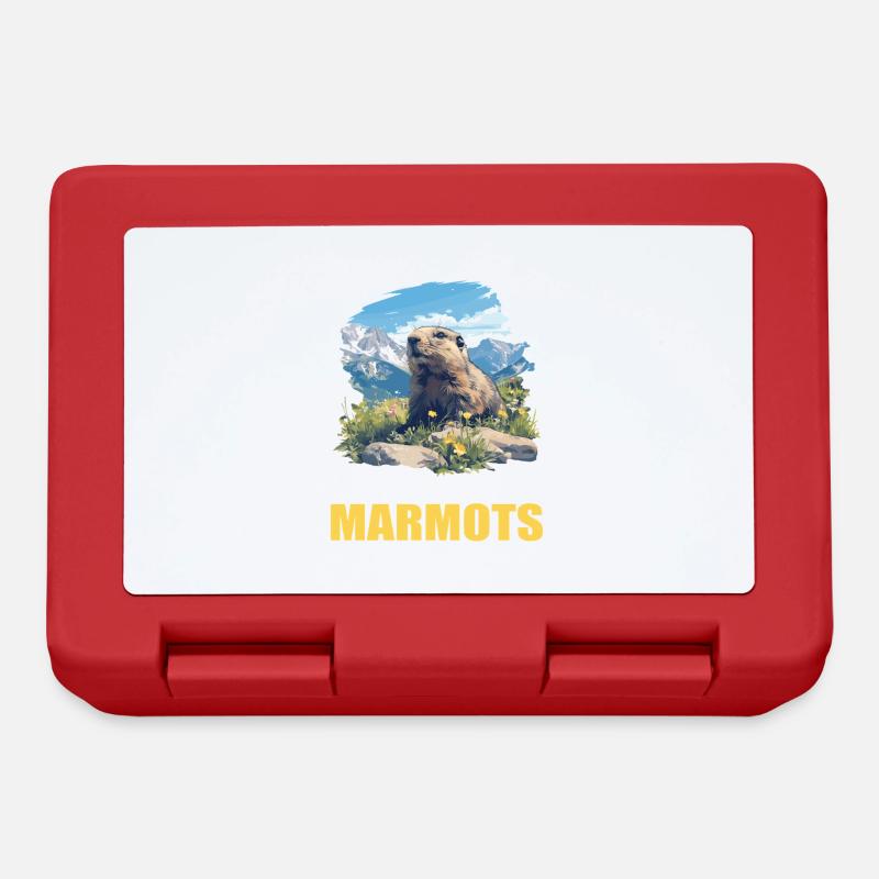 Marmottes Marmottes - Boîte à goûter - rouge