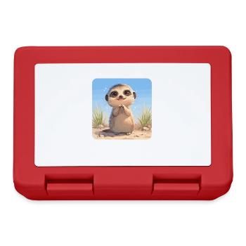 Meerkat Erdmännchen - Brotdose - Rot - Vorne