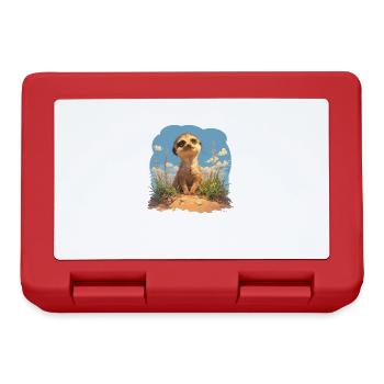 Meerkat Erdmännchen - Brotdose - Rot - Vorne