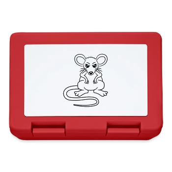 Mouse looks angry angry frustrated angry aggressive - Lunchbox - red - Front
