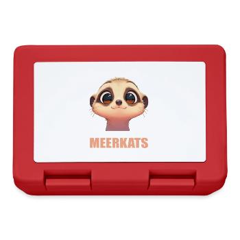 Meerkat Erdmännchen - Brotdose - Rot - Vorne